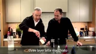 aerolatte  milk frother makes three layer caffè latte macchiato [upl. by Shantha128]