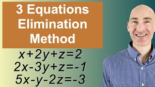 Solving Systems of 3 Equations Elimination [upl. by Daniyal]