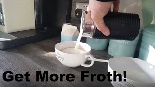 How to Get More Froth from Your Nespresso Coffee Aeroccino  Nespresso tips and help [upl. by Azil992]